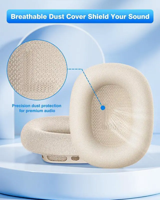 Alt view image 4 of 6 - Fabric Ear Pads for AirPods Max Headphone Magnetic Starlight