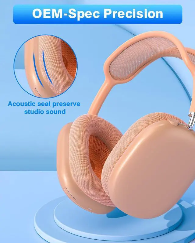 Alt view image 5 of 6 - Fabric Ear Pads for AirPods Max Headphone Magnetic Orange