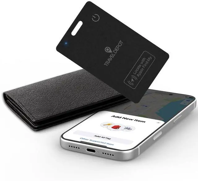 Main image of Wallet Tracker Card Ultra-Thin Find My Compatible | Rechargeable GPS Bluetooth Item Finder for Wallet, Keys & Luggage (iOS Only), 80100dB Alarm