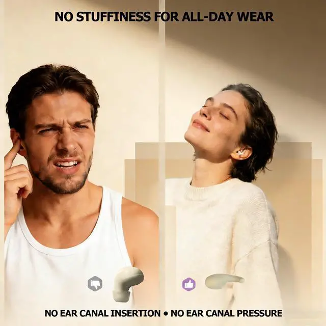 Alt view image 5 of 7 - Extra Small Mini Invisible Earbuds Wireless Bluetooth Small Invisible Ear Buds Smallest Headphones Tiny Micro Discreet Hidden Earbuds for Work Side Sleeper