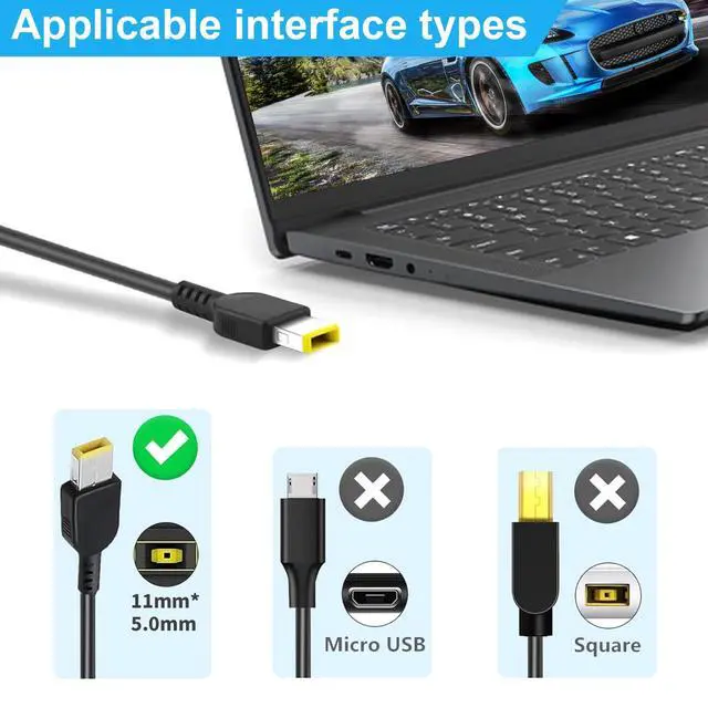Alt view image 5 of 7 - 230W Slim Laptop Charger Compatible with Lenovo Legion 5 7 5P C7 S7 Y520 Y740 Y730 Y900 Y910 Y920 Y7000P ThinkPad P16 P15 P70 P52 P73 Compatible P/N: GX20L29347 ADL230NLC3A Laptop Power Supply Adapter