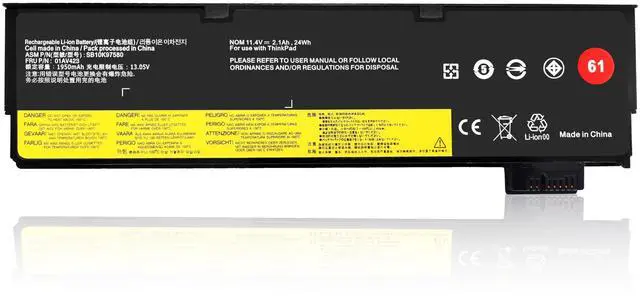 Main image of 01AV423 01AV424 ThinkPad T470 Laptop Battery SB10K97580 Replacement for ThinkPad T480 T470 T580 T570 P51S P52S A485 A475 TP25 Series, SB10K97597 01AV452 01AV422 Computer