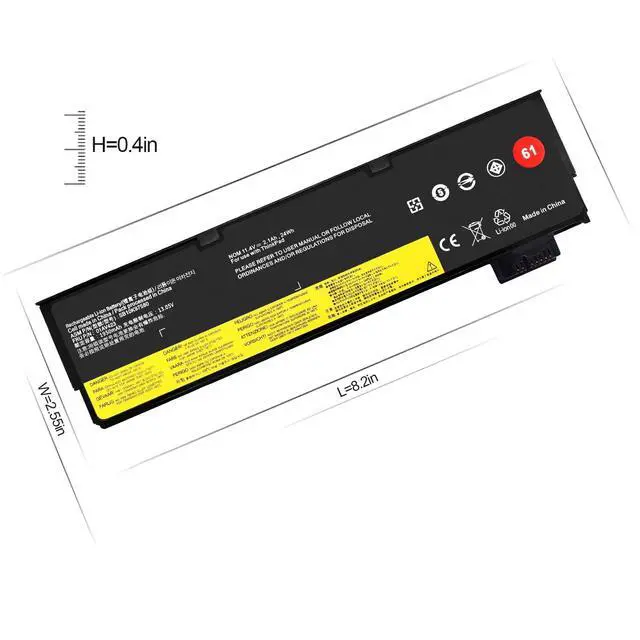 Alt view image 4 of 6 - 01AV423 01AV424 ThinkPad T470 Laptop Battery SB10K97580 Replacement for ThinkPad T480 T470 T580 T570 P51S P52S A485 A475 TP25 Series, SB10K97597 01AV452 01AV422 Computer
