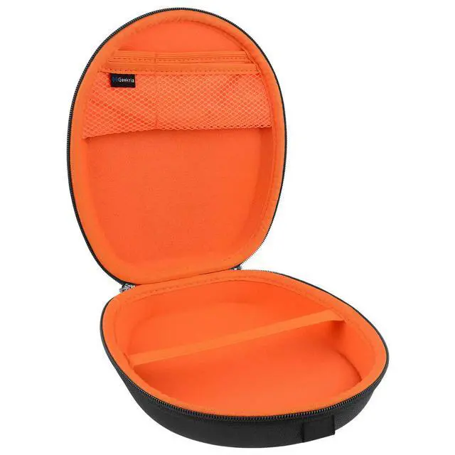 Alt view image 2 of 6 - Shield Headphones Case Compatible with JVC HA-S20BT, HA-S23W, HA-S35BTB, HA-S65BNB, HA-XP50BT, Replacement Protective Hard Shell Travel Carrying Bag with Cable Storage (Black)