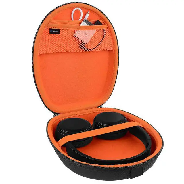 Alt view image 3 of 6 - Shield Headphones Case Compatible with JVC HA-S20BT, HA-S23W, HA-S35BTB, HA-S65BNB, HA-XP50BT, Replacement Protective Hard Shell Travel Carrying Bag with Cable Storage (Black)