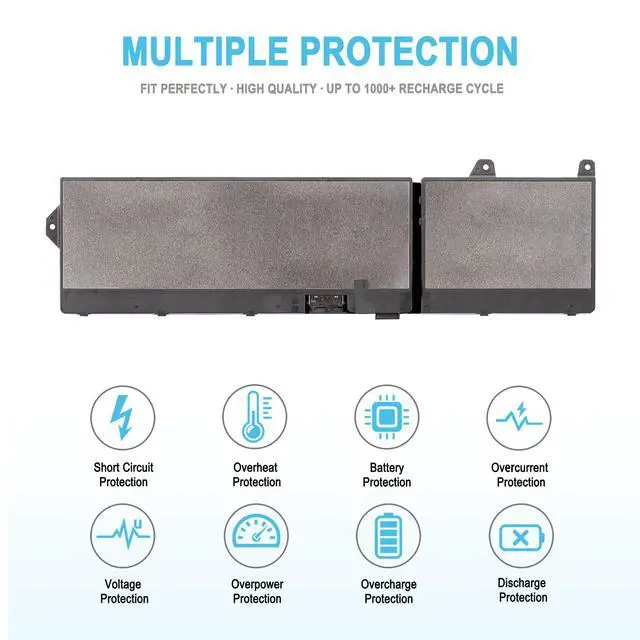 Alt view image 4 of 7 - 93Wh X9FTM Replacement Laptop Battery for Dell Precision 7670 7680 7770 7780 type P114F P114F001 P114F002 P115F P115F001 P115F002 Series RCVVT 45N47 451-BCYG 5JMD8 965V4 CPX-965V4 11.55V 7650mAh