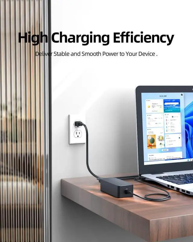 Alt view image 6 of 6 - 65W Slim Tip Charger Fit for Lenovo G710 G700 G510 G505 G500 G410 G405 G70 G51 G50 G41 G40 Laptop, Y27g Y27f Y25f Q27q L27q L24q Monitor, Fit for ThinkSmart Core Controller Smart Devices