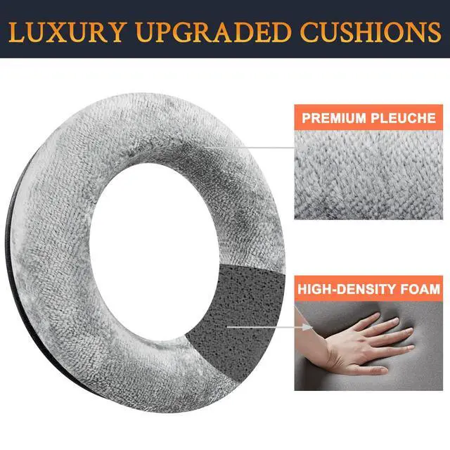 Alt view image 4 of 5 - Earpads for Beyerdynamic DT 990/880 Headphones - Grey | for Beyerdynamic DT990(PRO/PRO X/Edition), DT931, DT911, DT880(PRO/PRO HT/Edition), DT811, DT690, DT531 Headphones