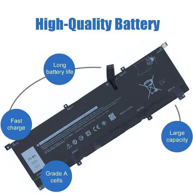 Alt view image 4 of 7 - 8N0T7 Laptop Battery Replacement for DELL XPS 15 9575 Precision 5530 2-in-1 Series Notebook Compatible with 8N0T7 08N0T7 TMFYT 0TMFYT 11.4V 75Wh