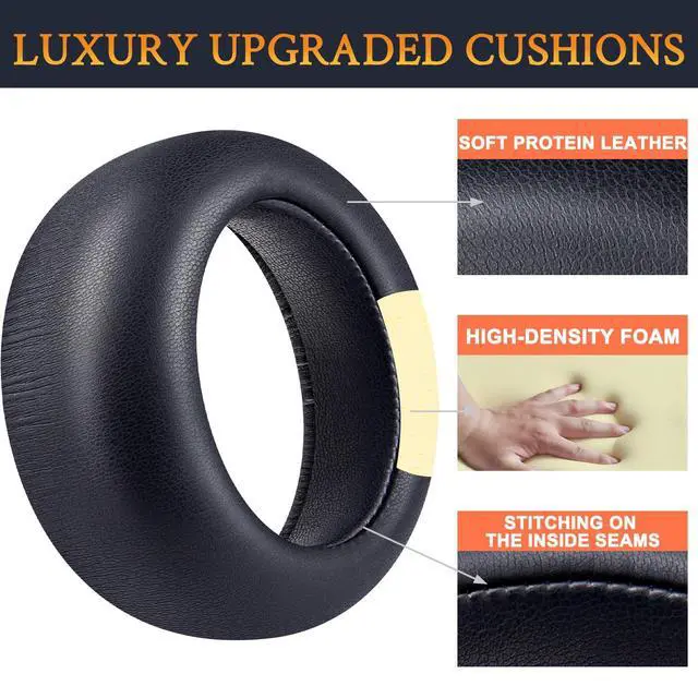 Alt view image 6 of 6 - Earpads for Sony Pulse Elite (Not Fit Pulse 3D) - Black