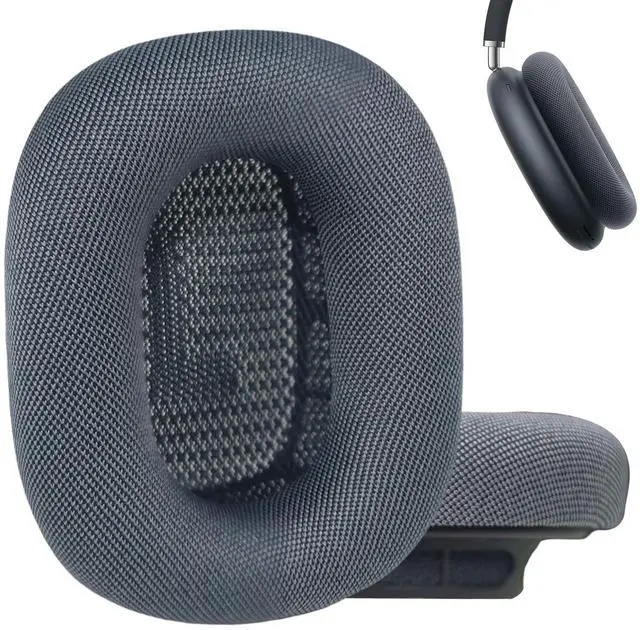 Main image of AirPods Max Ear Cushions, Replacement Earpads for AirPods Max (2024) Headphones, Mesh Fabric Ear Pads with Memory Foam and Magnet for AirPods Max (Midnight)