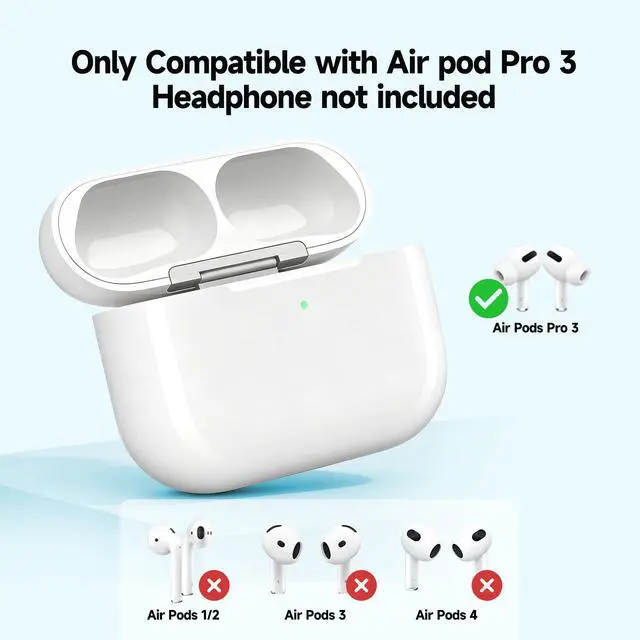 Alt view image 3 of 6 - Compatible with AirPods Pro 3 Replacement Charging Case, Double-Tap Pairing