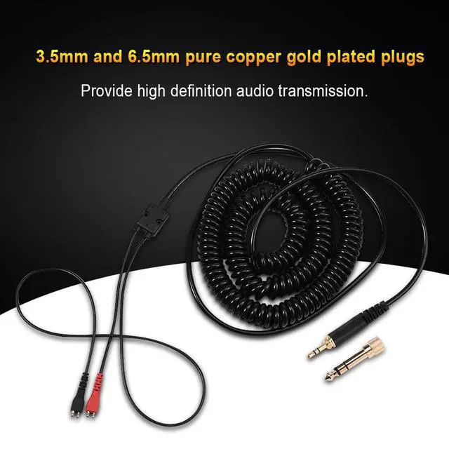 Alt view image 3 of 6 - Replacement Spring Coil Cable for Sennheiser HD25/ 560/540/ 480/430 Headphones Earphones