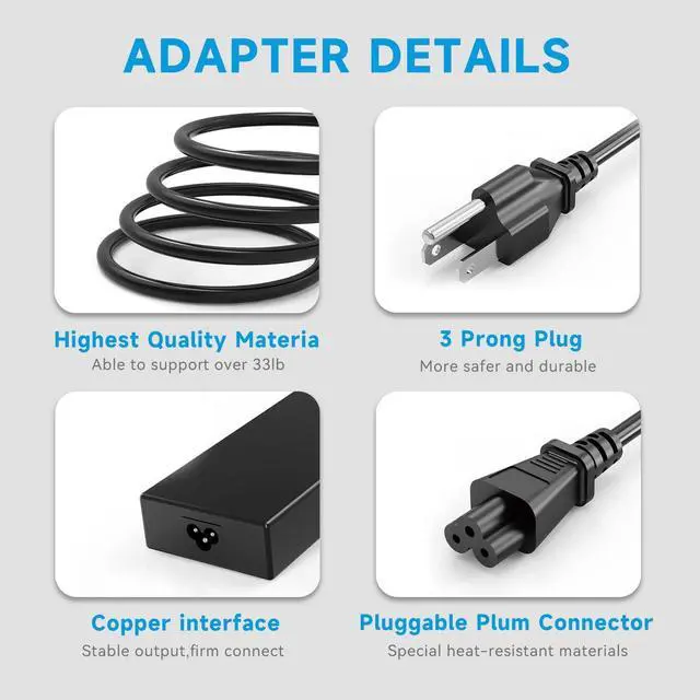 Alt view image 3 of 6 - 150W Laptop Charger Compatible with MSI Katana GF66 GF76, Sword 15, Pulse GL66 GL76, Crosshair 15 17, 20V 7.5A AC Adapter, Replacement for A18-150P1A, ONLY for 4.5mm Tip
