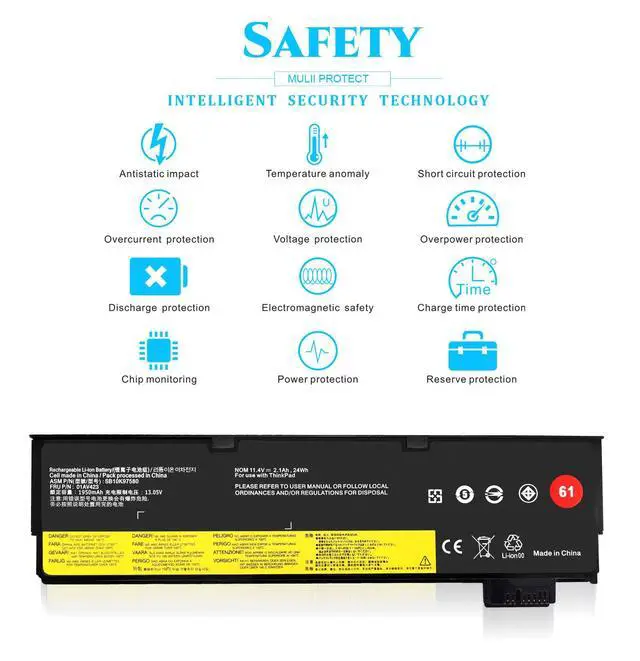 Alt view image 5 of 6 - 01AV423 01AV424 ThinkPad T470 Laptop Battery SB10K97580 Replacement for ThinkPad T480 T470 T580 T570 P51S P52S A485 A475 TP25 Series, SB10K97597 01AV452 01AV422 Computer