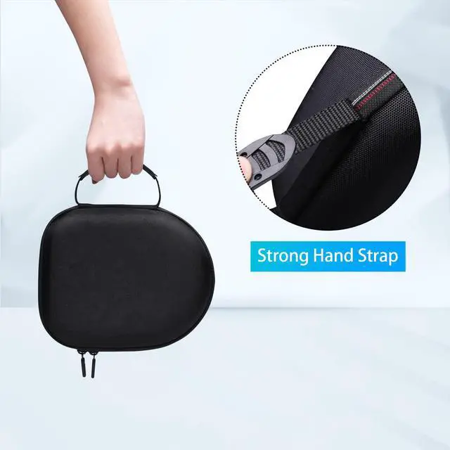 Alt view image 4 of 6 - Headphone Headset Case for CMF, Beats, Sony, Raycon, JBL, OneOdio, TOZO, SteelSeries, Jabra, Audio-Technica & Sennheiser Headphones (Outer Black+Inner Black)