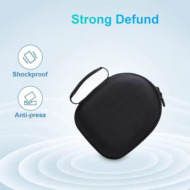 Alt view image 5 of 6 - Headphone Headset Case for CMF, Beats, Sony, Raycon, JBL, OneOdio, TOZO, SteelSeries, Jabra, Audio-Technica & Sennheiser Headphones (Outer Black+Inner Black)