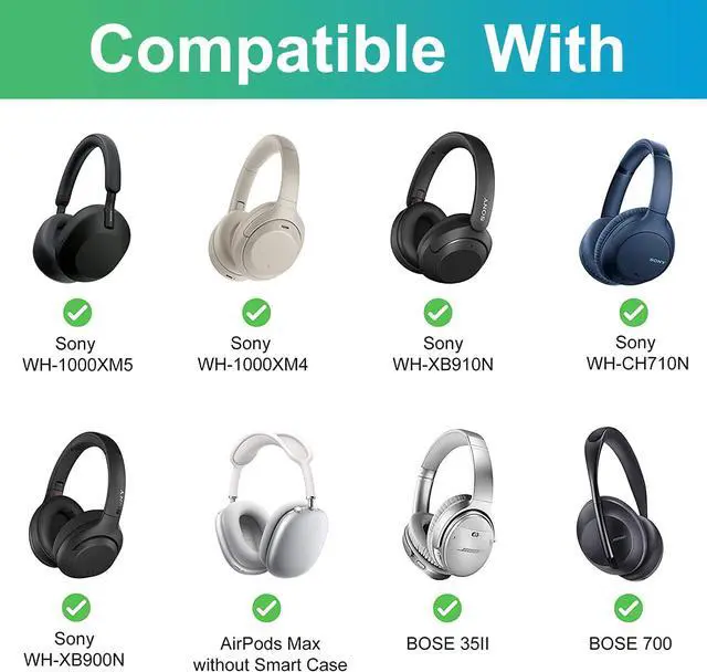 Alt view image 2 of 6 - Headphone Headset Case for CMF, Beats, Sony, Raycon, JBL, OneOdio, TOZO, SteelSeries, Jabra, Audio-Technica & Sennheiser Headphones (Outer Black+Inner Black)