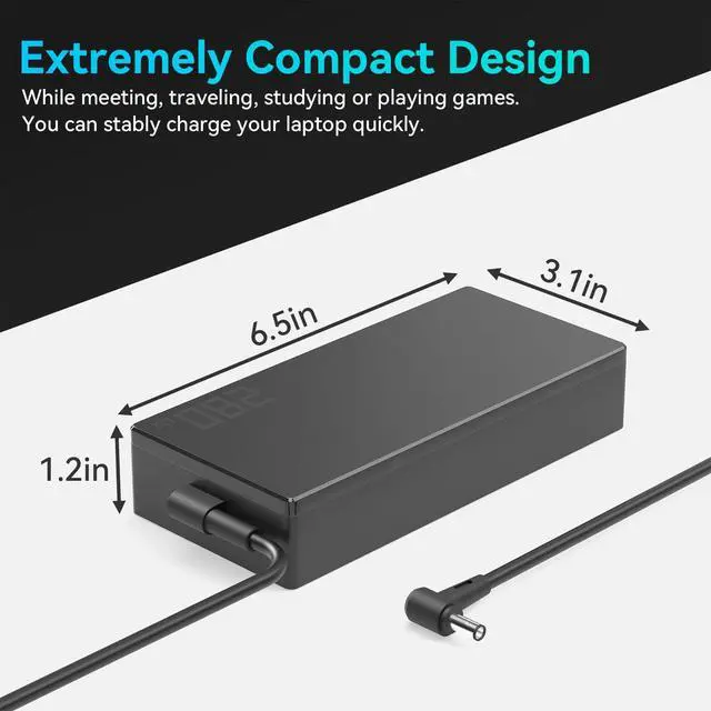 Alt view image 2 of 6 - 280W Charger Compatible with Asus TUF A16 & ROG Strix | FA617 FA617N FA617NT FA617NS FA607 FA607PV FA607PI & ROG Strix G15/G16/G17, ADP-280BB B/ADP-280EB B Power Supply