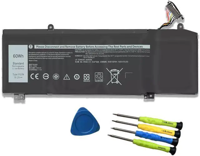 Main image of 1F22N Laptop Battery Replace for Dell Alienware 2018 M15 G5 5590 G7 7590 7790 R2 R1 2019 P79F M17 P37E P37E001 5590-D2783W D2743B D2843W Series 01F22N 0HYWXJ HYWXJ JJPFK 8622M