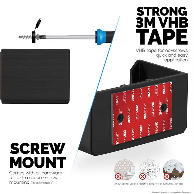 Alt view image 3 of 7 - Screwless Wall Mount for Netgear Nighthawk MK62 Router, Strong VHB Adhesive, Easy to Install Holder, Reduce Interference & Increase Range, Stick On & Screw-in Mounting by