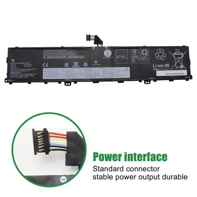 Alt view image 3 of 6 - L20D4P75 Laptop Battery Replacement for Lenovo ThinkPad P1 Gen 4/5/6 Series SB11B79216 5B11B79218 5M11E25314 5M11L99164 L20M4P75 SB11B79215 5B11B79217 5M11E25313 SB11M89862 15.48V 90Wh