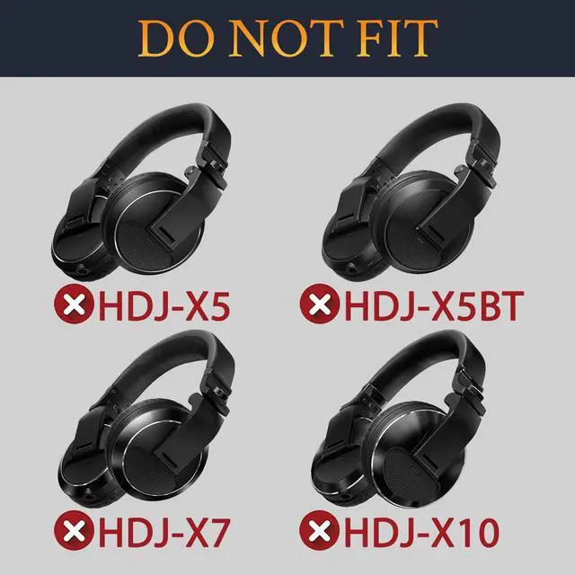 Alt view image 3 of 6 - 80mm Mesh Ear Pads for Pioneer DJ HDJ-CUE1 Headphones, Earpads Cushions with High-Density Noise Isolation Foam