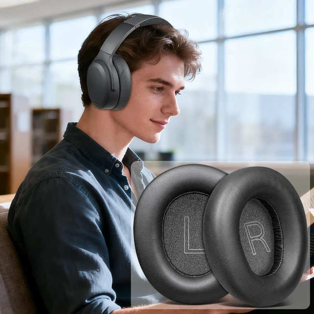 Alt view image 5 of 6 - Earpads for Skullcandy Crusher ANC 2(ANC2) - Black | Do Not Fit Crusher ANC Wireless Headphones