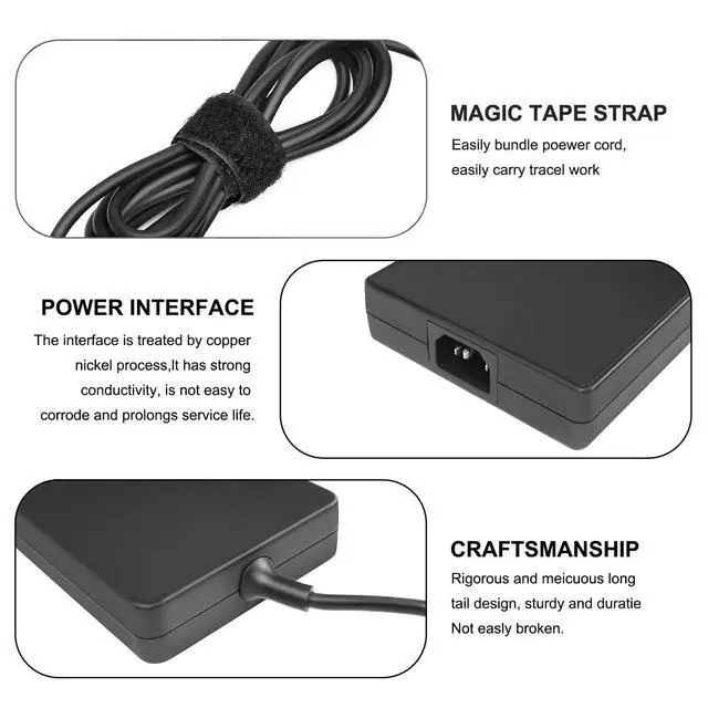 Alt view image 4 of 5 - 330W Laptop Charger Compatible with Msi Raider 18 GE68 GE78 Vector 16 17 HX Laptop MS-15M2 MS-17S2 MS-1822 MS-1823 s93-409580-d04 adp-330gb d