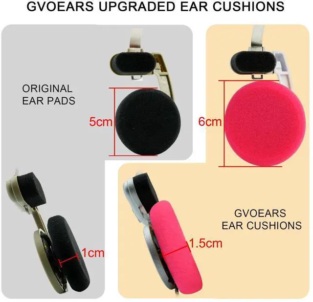 Alt view image 5 of 6 - GVOEARS Replacement Cushion Earpads for Koss Portapro Headphones 1 Pair (Rose)