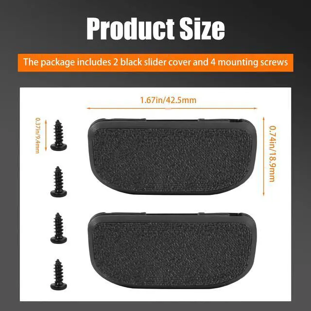 Alt view image 6 of 7 - Headphones Slider Cover Kit for Beyerdynamic Headphones - 2 Pcs (Black)