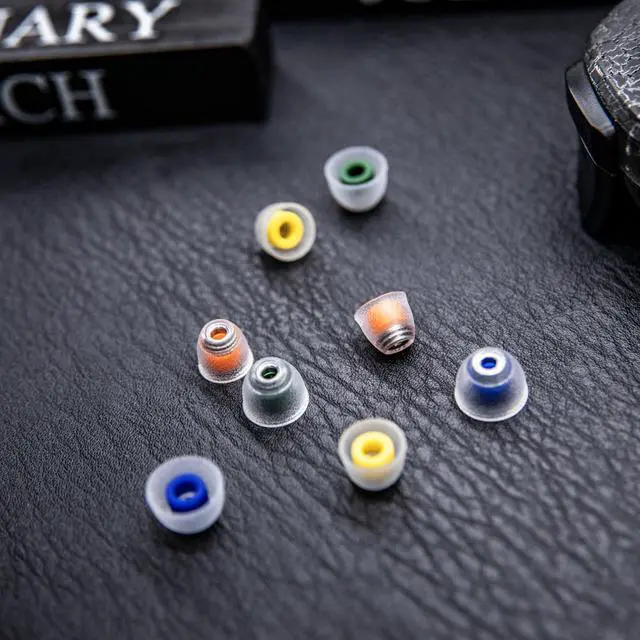 Alt view image 5 of 7 - TANGZU Tang Sancai Noble Medical Liquid Silicone IEM Eartips 4 Pairs | Aerospace-Grade Stainless Steel Acoustics, Earbud Tips Available in XS/S/M/L Size for In-ear Monitors (S)