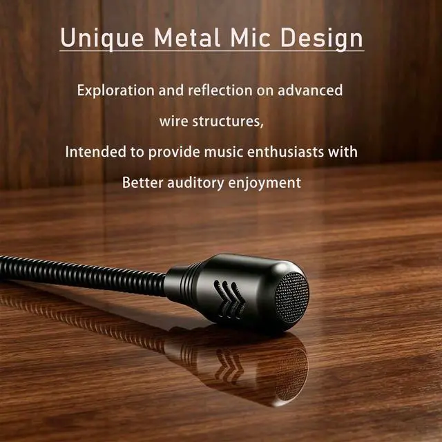 Alt view image 5 of 7 - Voice Call Microphone Boom Cable,Aluminum Alloy Mic Dual 3.5mm Gaming Cable Compatible with Hifiman HE4XX HE560 MDR Z1R Beyerdynamic T1 for Studio Gaming livestreams Audiophile 3.5mm 6.5ft