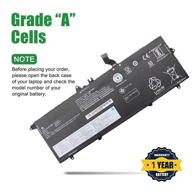Alt view image 4 of 6 - 02DL013 L18L3PD1 SB10K97651 Laptop Battery Replacement for Lenovo ThinkPad T490s T495s T14s Gen 1 2020 Series 02DL014 L18M3PD1 SB10K97652 02DL015 L18M3PD2 02DL016 L18C3PD1 11.58V 57Wh