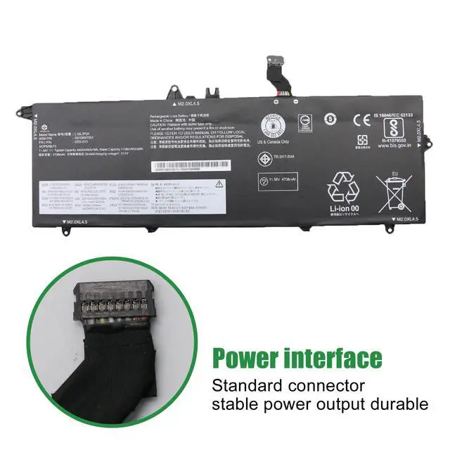 Alt view image 3 of 6 - 02DL013 L18L3PD1 SB10K97651 Laptop Battery Replacement for Lenovo ThinkPad T490s T495s T14s Gen 1 2020 Series 02DL014 L18M3PD1 SB10K97652 02DL015 L18M3PD2 02DL016 L18C3PD1 11.58V 57Wh