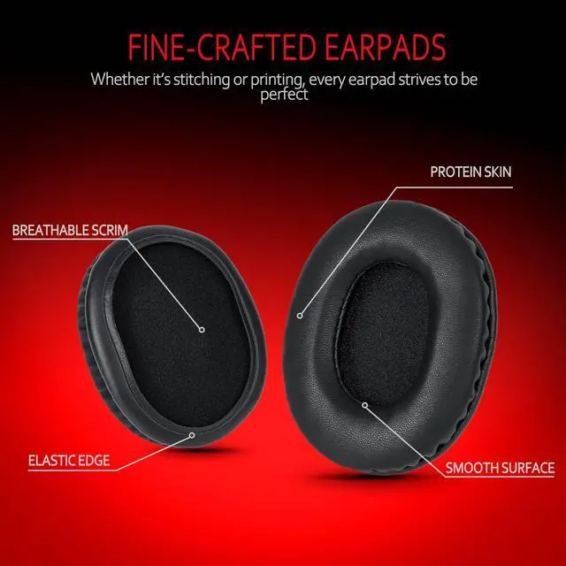 Alt view image 4 of 7 - Replacement Ear Pads for Audio Technica M50X Soft Memory Foam Cushions Compatible with ATH M50X M50BT M40X M35 M30, Audio Technica Earpads, Black by