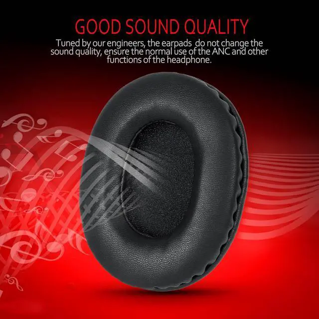 Alt view image 5 of 7 - Replacement Ear Pads for Audio Technica M50X Soft Memory Foam Cushions Compatible with ATH M50X M50BT M40X M35 M30, Audio Technica Earpads, Black by