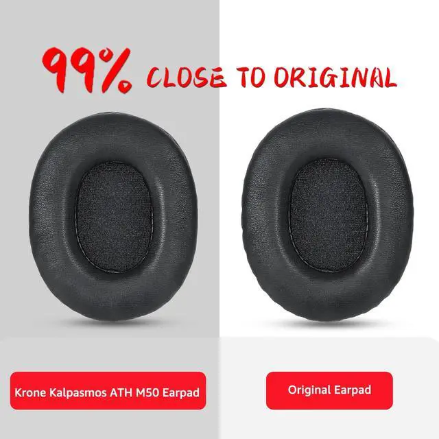 Alt view image 6 of 7 - Replacement Ear Pads for Audio Technica M50X Soft Memory Foam Cushions Compatible with ATH M50X M50BT M40X M35 M30, Audio Technica Earpads, Black by