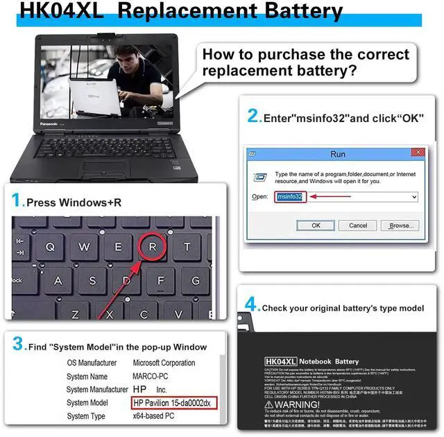 Alt view image 5 of 6 - HK04XL Battery 7.72V 78.5Wh Replacement fit for HP EliteBook x360 1030 G7 1030 G8 1040 G7 1040 G8 Series L84352-005 L82391-005 L83796-171 HSTNN-IB9H HSTNN-IB9J HKO4XL HK04054XL
