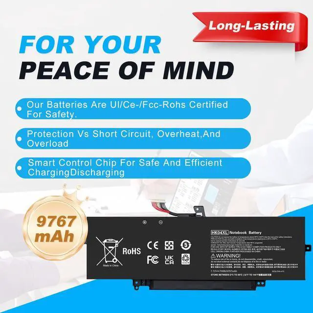 Alt view image 3 of 6 - HK04XL Battery 7.72V 78.5Wh Replacement fit for HP EliteBook x360 1030 G7 1030 G8 1040 G7 1040 G8 Series L84352-005 L82391-005 L83796-171 HSTNN-IB9H HSTNN-IB9J HKO4XL HK04054XL