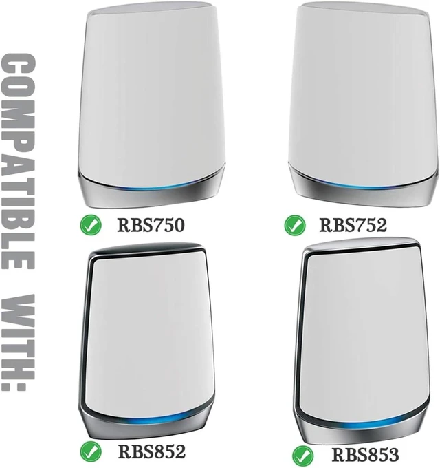 Alt view image 3 of 7 - Sturdy Metal Made Wall Mount Compatible with Orbi WiFi 6, 2 Pack Stand Holder Bracket for Orbi Mesh WiFi 6 System RBK850 RBK851 RBK852 RBK853, RBRE963