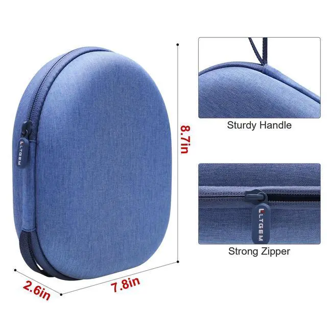 Alt view image 3 of 7 - Case for Sony WH-CH720N/WH-CH520 Noise Canceling Wireless Headphones Blue | Hard Carrying Travel Case for Sony WH-CH720N/WH-CH520 Noise Canceling Wireless Headphones