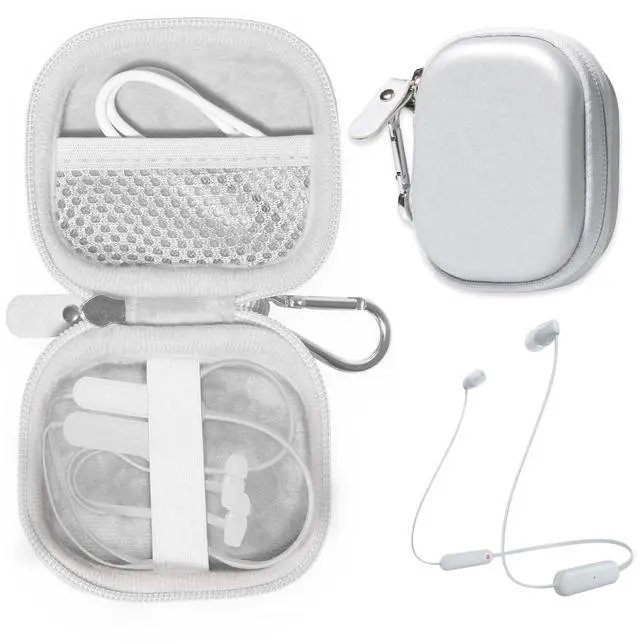 Main image of Case for Sony WI-XB400, C300, C200, C100 Wireless in-Ear Bluetooth Headphones (White)