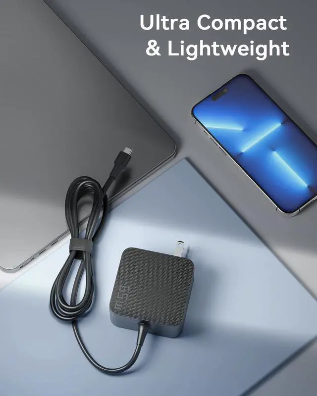 Alt view image 4 of 7 - 65W USB C Laptop Charger for Lenovo Thinkpad Yoga HP Elitebook Spectre Dell Latitude MacBook Pro ASUS Chromebook Samsung 20V 3.25A Type C Power Adapter
