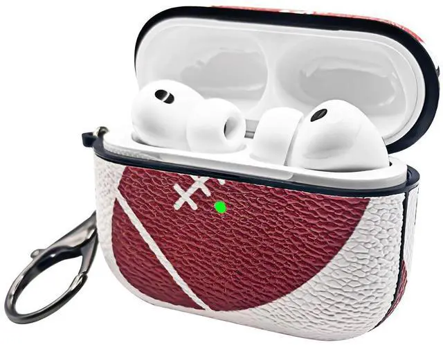 Main image of for Airpods pro 3 Case Cover,Football Shockproof Case Cover for Earphone Airpods pro 3 with Keychain Front LED Visible