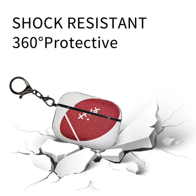 Alt view image 3 of 5 - for Airpods pro 3 Case Cover,Football Shockproof Case Cover for Earphone Airpods pro 3 with Keychain Front LED Visible