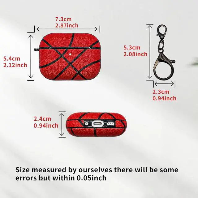 Alt view image 4 of 5 - for Airpods pro 3 Case Cover,Shockproof Case Cover for Earphone Airpods pro 3 with Keychain Front LED Visible (Basketball)