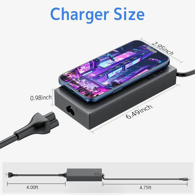 Alt view image 3 of 7 - 240W Charger A20-240p1a Fit for Asus ROG Zephyrus G14 GA403 TUF A14 Laptop | ROG Zephyrus G14 G16 (2025) GA605 GA403 Flow V16 Z13 Strix TUF A14 A16 A15 FA401 FA608 ProArt P16 ADP-240EB B Adapter Power