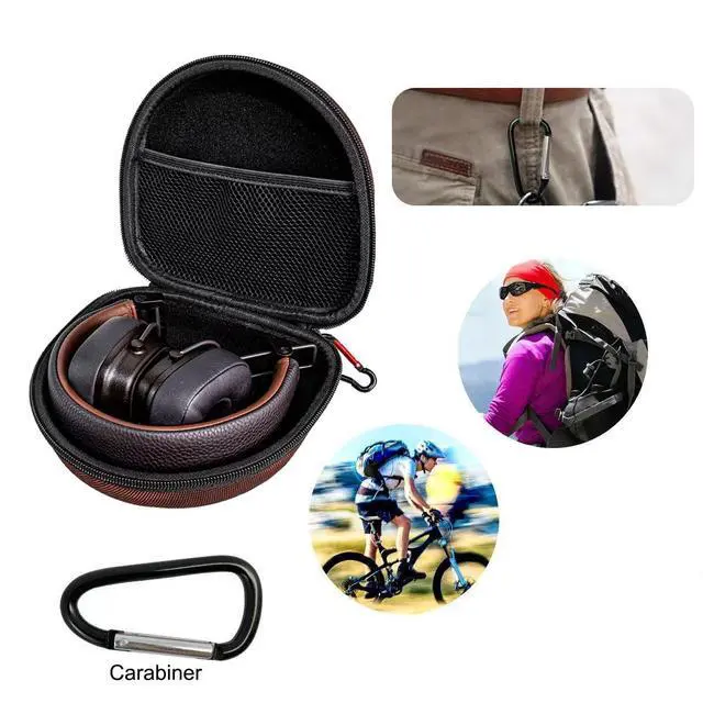 Alt view image 5 of 6 - On Ear Bluetooth Headphones Case Storage Carrying Bag Compatible with Marshall Major V/IV/III/II/ 5/4/ 3/2 (Brown)