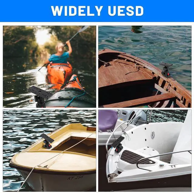 Alt view image 7 of 7 - Fish Finder Mounts for Boat, 360° Adjustable Fish Finder Mounting Brackets, Depth Finders Mount, Universal Marine Electronics Mounting Plate for Boat, Canoe, Kayak